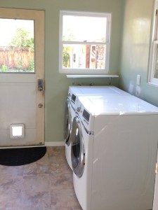 The laundry room before the counter was built.